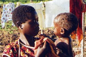 (Photograph of mother and baby in Soroti)