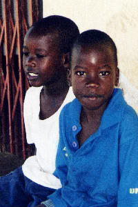 (Photograph of two boys in Soroti)