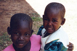 (Photograph of two children in Soroti)